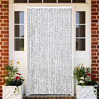 vidaXL Insektsgardin ljusgrå och mörkgrå 118x220 cm chenille
