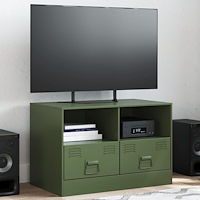 vidaXL TV-skåp olivgrön 67x39x44 cm stål