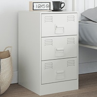vidaXL Sängskåp vit 34,5x39x62 cm stål