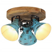 vidaXL Taklampa 25 W nött blå 35x35x25 cm E27