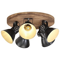 vidaXL Taklampa 25 W svart 50x50x25 cm E27