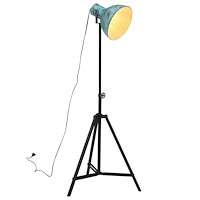vidaXL Golvlampa 25 W nött blå 61x61x90/150 cm E27