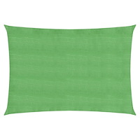 vidaXL Solsegel 160 g/m² rektangulär ljusgrön 2x3,5 m HDPE
