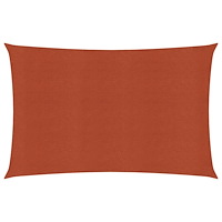 vidaXL Solsegel 160 g/m² rektangulär terrakotta 3,5x5 m HDPE