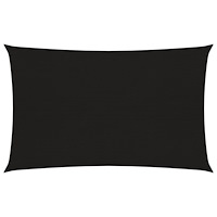 vidaXL Solsegel 160 g/m² rektangulär svart 6x8 m HDPE