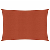 vidaXL Solsegel 160 g/m² rektangulär terrakotta 3,5x4,5 m HDPE