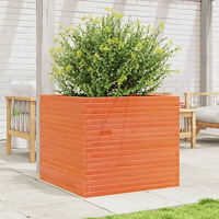 vidaXL Odlingslåda vaxbrun 80x80x68,5 cm massiv furu