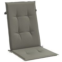 vidaXL Stolsdynor högt ryggstöd 4 st melerad mörkgrå 120x50x4 cm tyg