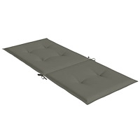 vidaXL Stolsdynor högt ryggstöd 4 st melerad mörkgrå 120x50x4 cm tyg