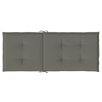 vidaXL Stolsdynor högt ryggstöd 4 st melerad mörkgrå 120x50x4 cm tyg