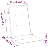 vidaXL Stolsdynor högt ryggstöd 4 st melerad mörkgrå 120x50x4 cm tyg
