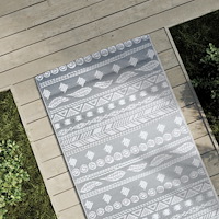 vidaXL Utomhusmatta ARAKIL grå 80x250 cm PP