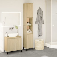 vidaXL Badrumsskåp sonoma-ek 30x30x190cm konstruerat trä