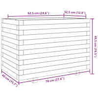 vidaXL Odlingslåda 70x40x49,5 cm impregnerat furu