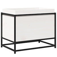 vidaXL Odlingslådor vit 60x40x50 cm massiv furu