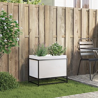 vidaXL Odlingslådor vit 60x40x50 cm massiv furu