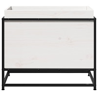 vidaXL Odlingslådor vit 60x40x50 cm massiv furu