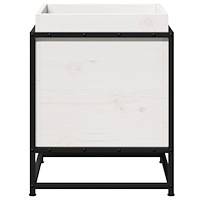 vidaXL Odlingslådor vit 60x40x50 cm massiv furu