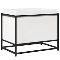 vidaXL Odlingslådor vit 60x40x50 cm massiv furu