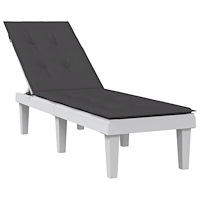 vidaXL Solsängsdyna melerad antracit (75+105) x 50 x 4 cm tyg