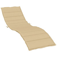 vidaXL Solsängsdyna melerad beige 200x50x4 cm tyg