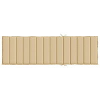 vidaXL Solsängsdyna melerad beige 200x50x4 cm tyg