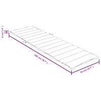 vidaXL Solsängsdyna melerad beige 200x50x4 cm tyg