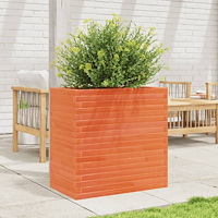 vidaXL Odlingslåda vaxbrun 70x40x68,5 cm massiv furu