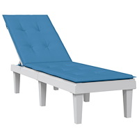 vidaXL Solsängsdyna melerad blå (75+105) x 50 x 4 cm tyg