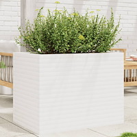 vidaXL Odlingslåda vit 90x60x68,5 cm massiv furu