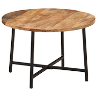 vidaXL Soffbord 54x54x35 cm massivt mangoträ och järn