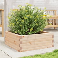 vidaXL Odlingslåda 60x60x23 cm massivt furuträ