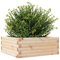 vidaXL Odlingslåda 60x60x23 cm massivt furuträ