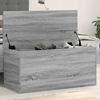 vidaXL Förvaringslåda grå sonoma 100x42x46 cm konstruerat trä