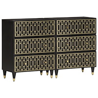 vidaXL Sidoskåp 2 st 60x33x75 cm massivt mangoträ