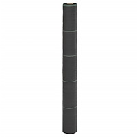 vidaXL Ogräsmatta svart 1x25 m PP