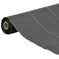 vidaXL Ogräsmatta svart 1x100 m PP