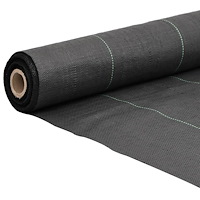 vidaXL Ogräsmatta svart 1x100 m PP