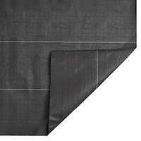 vidaXL Ogräsmatta svart 1x100 m PP