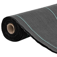vidaXL Ogräsmatta svart 0,5x200 m PP