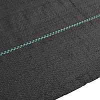 vidaXL Ogräsmatta svart 2x100 m PP