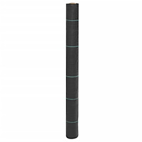 vidaXL Ogräsmatta svart 1x25 m PP