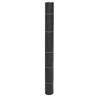 vidaXL Ogräsmatta svart 1x150 m PP