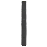 vidaXL Ogräsmatta svart 1x50 m PP