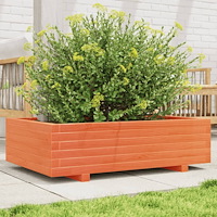 vidaXL Odlingslåda vaxbrun 90x60x26,5 cm massiv furu