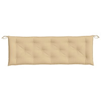 vidaXL Bänkdyna melerad beige 150x50x7 cm tyg