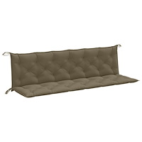 vidaXL Bänkdyna 2 st melerad taupe 200x50x7 cm tyg