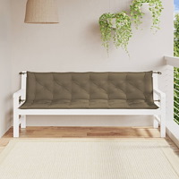 vidaXL Bänkdyna 2 st melerad taupe 200x50x7 cm tyg