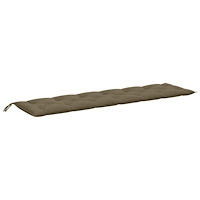 vidaXL Bänkdyna 2 st melerad taupe 200x50x7 cm tyg