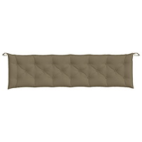 vidaXL Bänkdyna 2 st melerad taupe 200x50x7 cm tyg